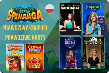 Sekcja live casino spinanga kasyno z kategoriami