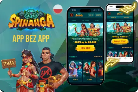 Mobilna strona Spinanga w trybie pełnoekranowym PWA